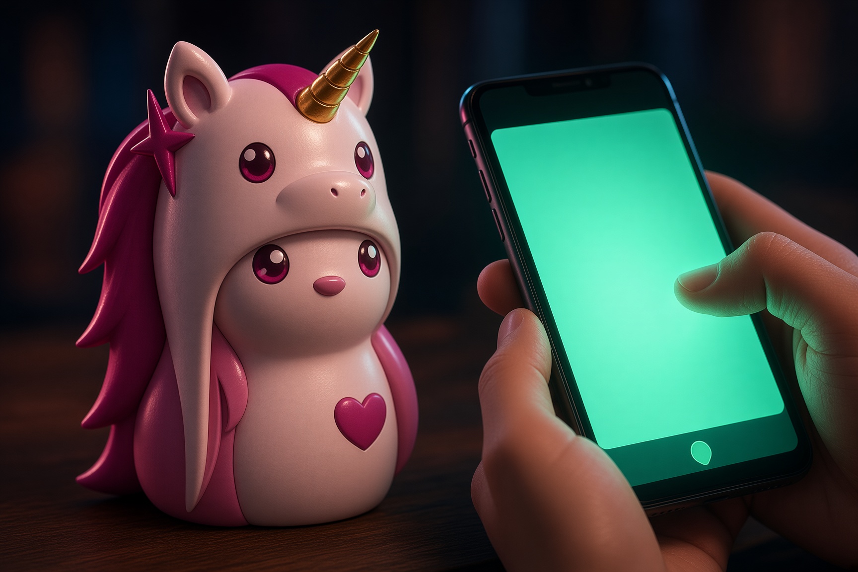 Phone wallet glowing next to the SWAPPY mascot